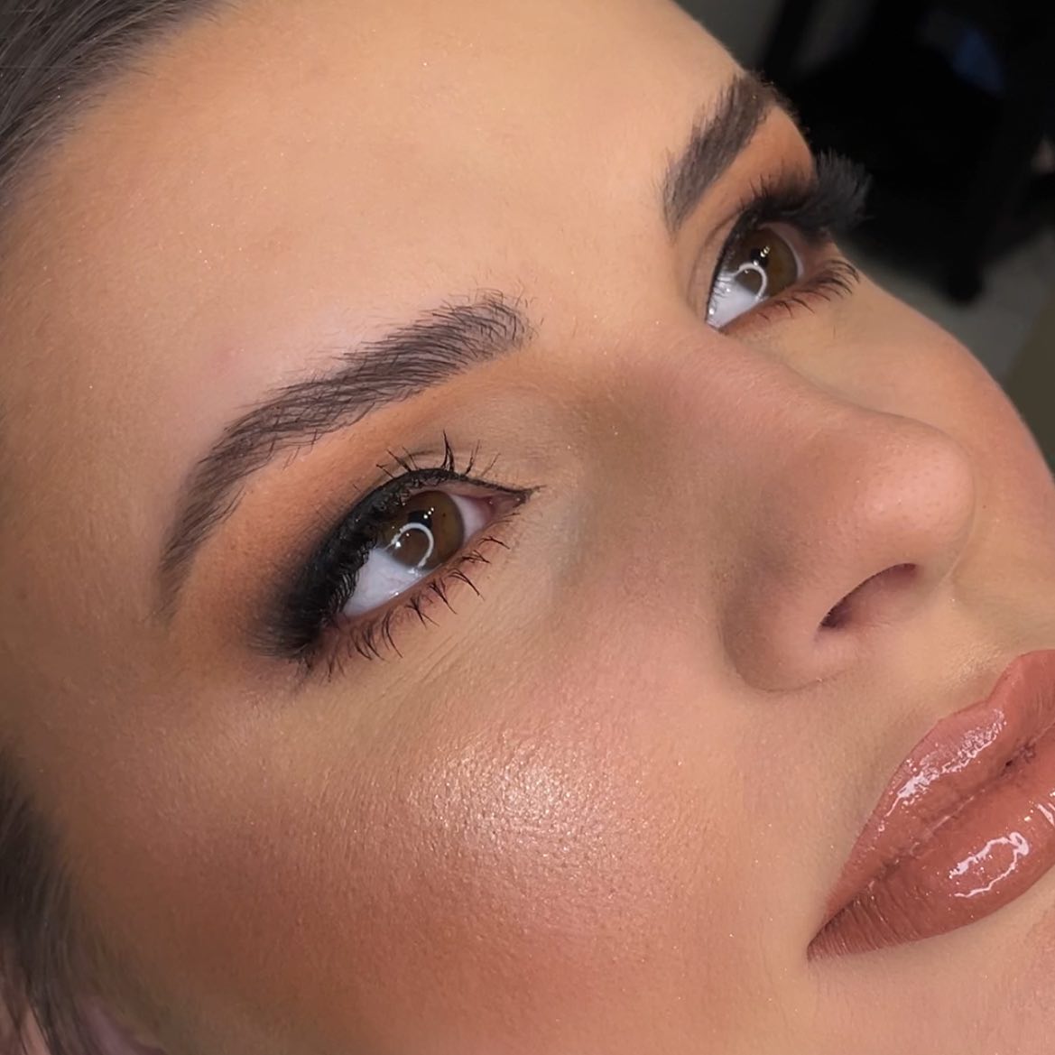 Close olhos e cílios